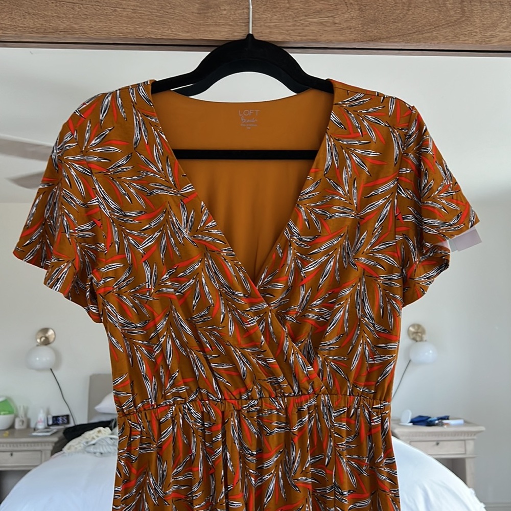 Loft Beach Print Maxi Dress NWT